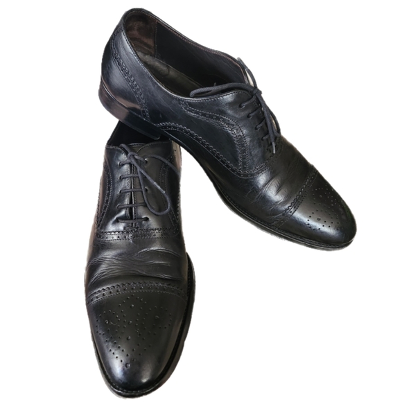 TO BOOT NEW YORK ADAM DERRICK BLACK LEATHER WING TIP CAP TOE OXFORDS SIZE 9 main image 7